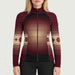 Newland womens Aetheris Padded Full Zip - model front. AI-generated from supplied artwork.