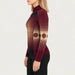 Newland womens Aetheris Padded Full Zip - model side. AI-generated from supplied artwork.