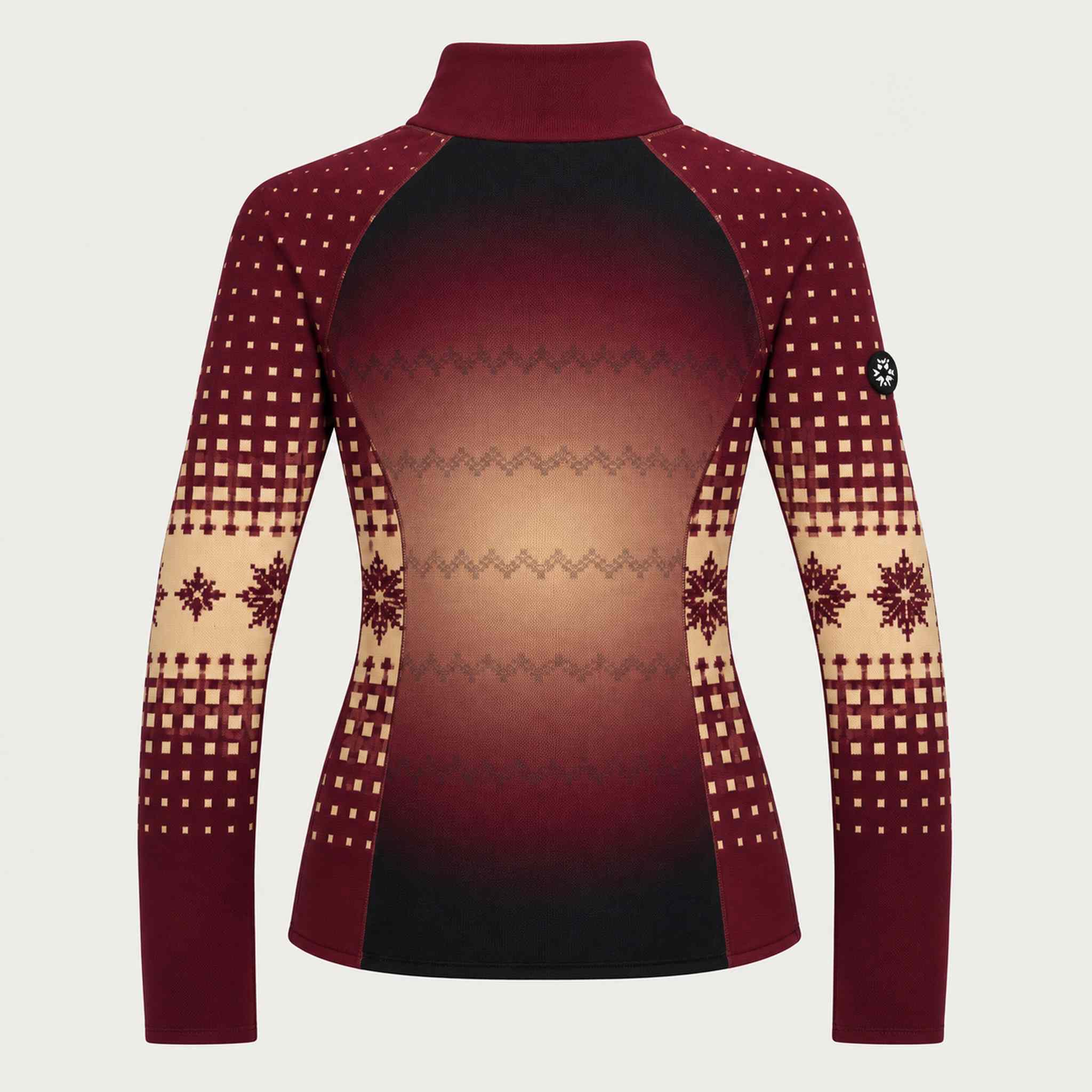 Newland womens Aetheris Padded Full Zip - back. AI-generated from supplied artwork.