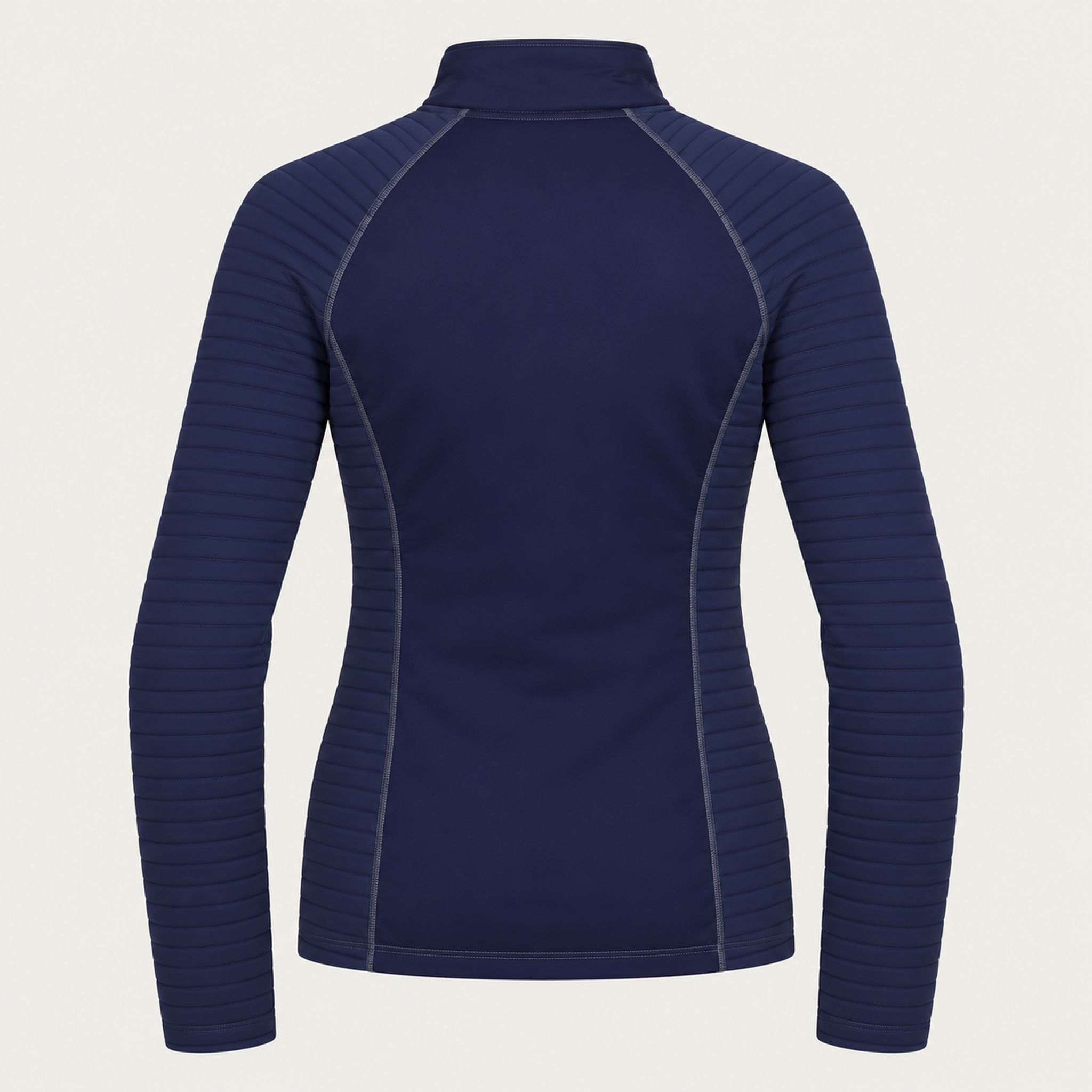 Newland womens Aitana Padded Full Zip in Navy - back. AI-generated from supplied artwork.