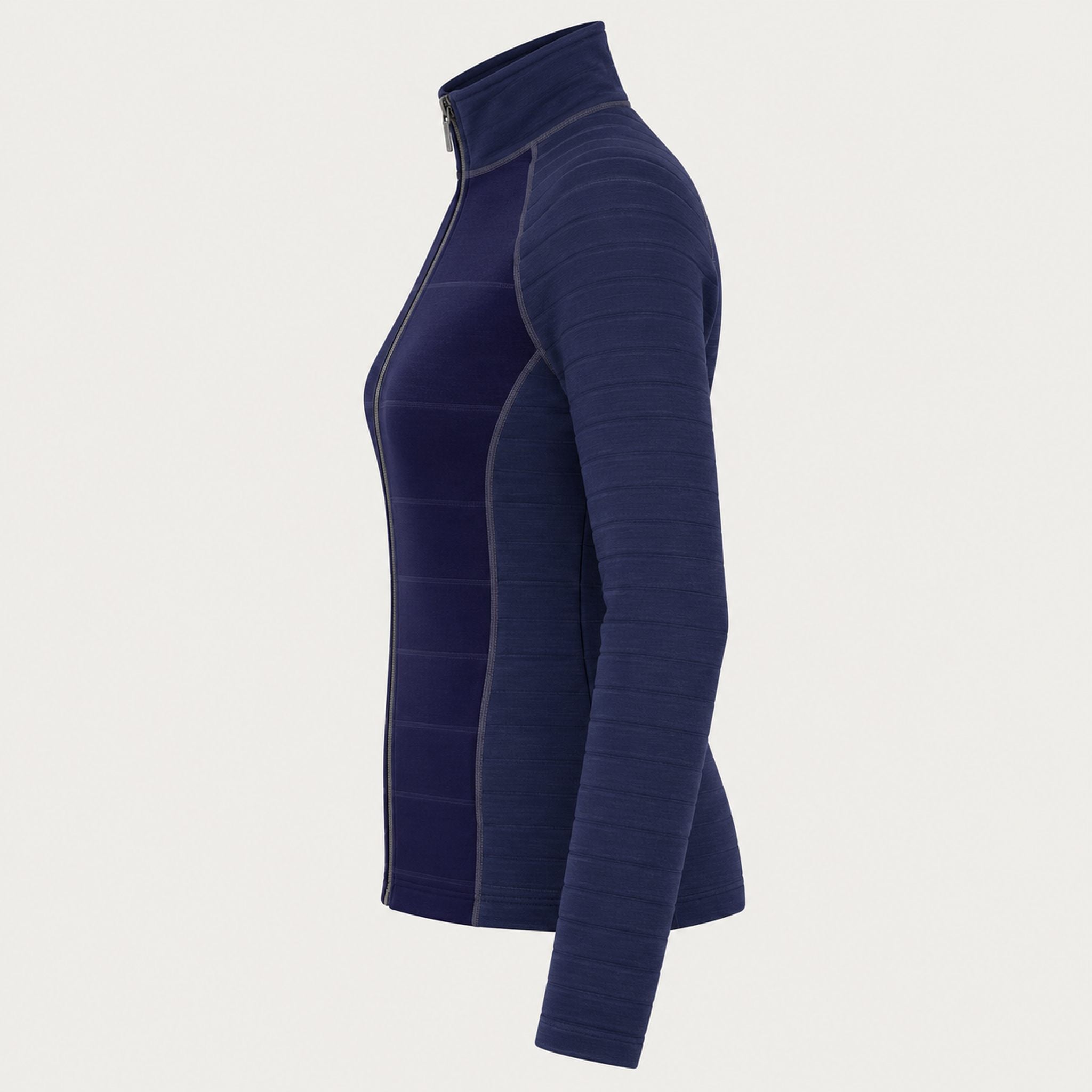 Newland womens Aitana Padded Full Zip in Navy - side. AI-generated from supplied artwork.