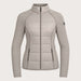 Newland womens Aitana Padded Full Zip in Stone - front. AI-generated from supplied artwork.