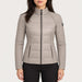 Newland womens Aitana Padded Full Zip in Stone - model front. AI-generated from supplied artwork.