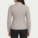 Newland womens Aitana Padded Full Zip in Stone - model back. AI-generated from supplied artwork.