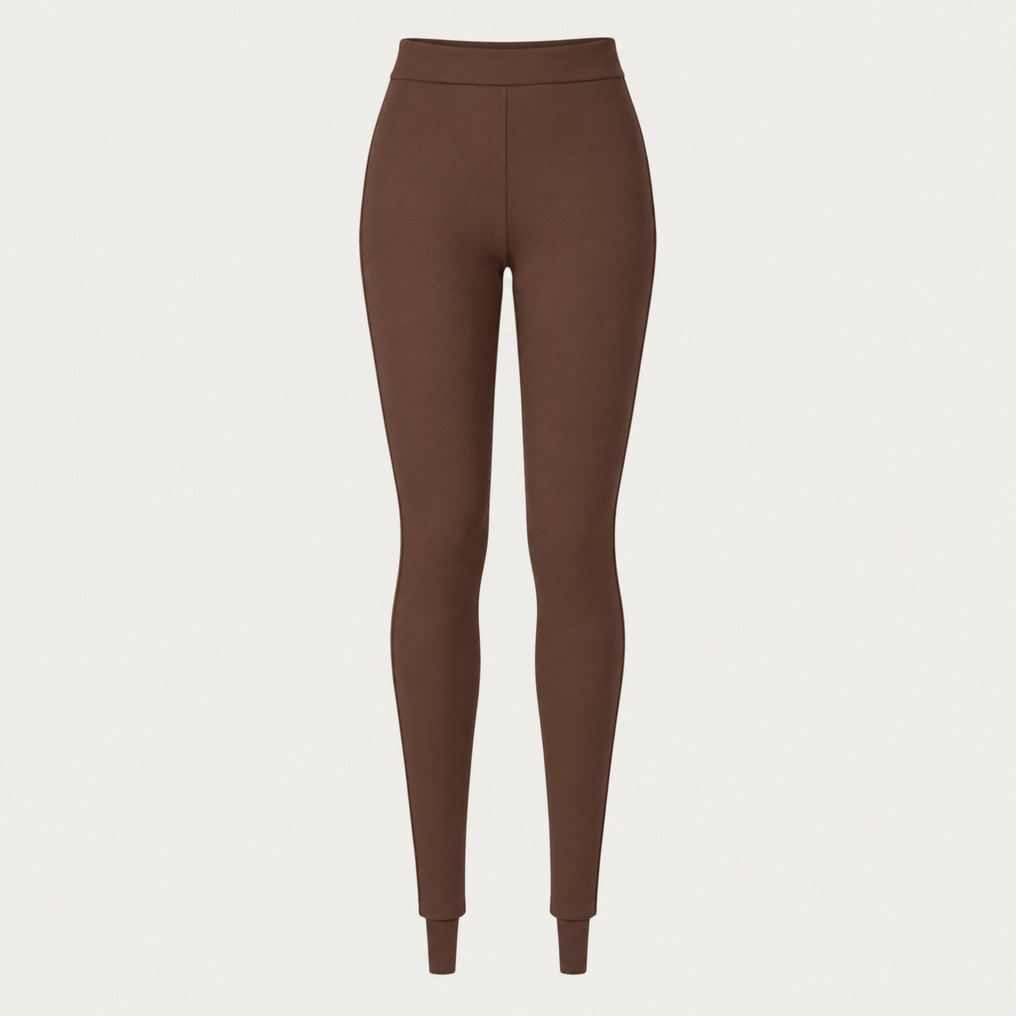 Newland womens Alpette Skinny Ski Pants in Brown - front. AI-generated from supplied artwork.