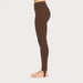 Newland womens Alpette Skinny Ski Pants in Brown - model side. AI-generated from supplied artwork.