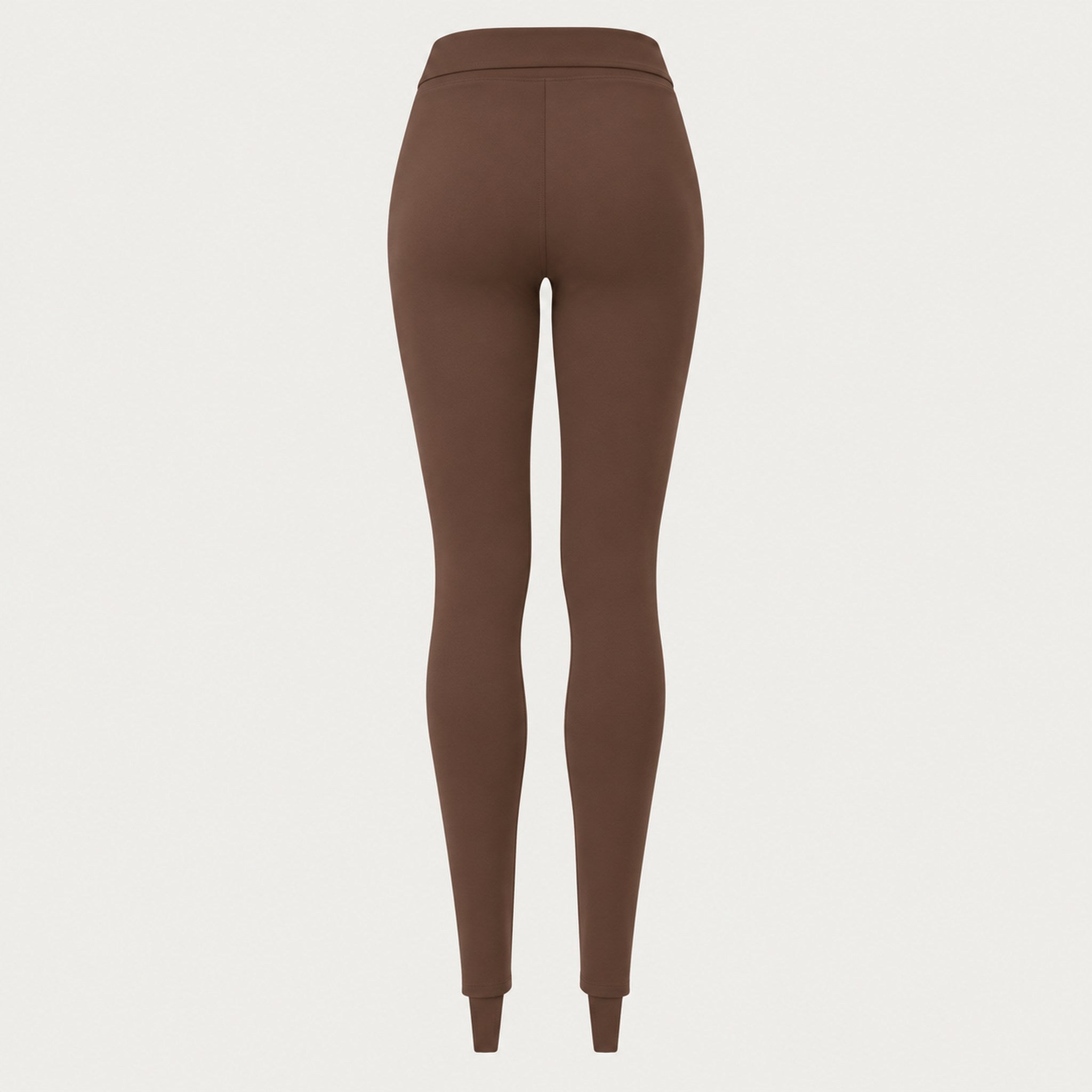 Newland womens Alpette Skinny Ski Pants in Brown - back. AI-generated from supplied artwork.
