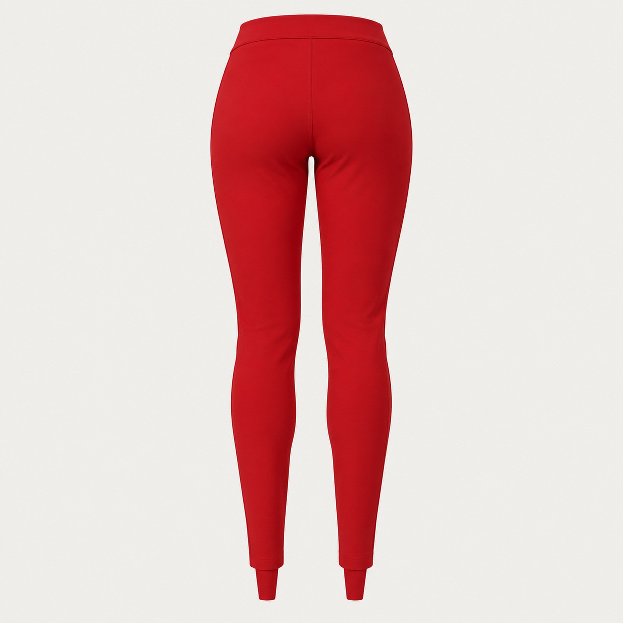 Newland womens Alpette Skinny Ski Pants in Red - back. AI-generated from supplied artwork.