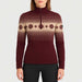 Newland womens Altaris Half Zip in Amarone - model front. AI-generated from supplied artwork.