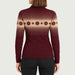 Newland womens Altaris Half Zip in Amarone - model back. AI-generated from supplied artwork.