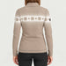 Newland womens Altaris Half Zip in Stone - model back. AI-generated from supplied artwork.