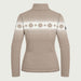 Newland womens Altaris Half Zip in Stone - back. AI-generated from supplied artwork.