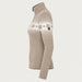 Newland womens Altaris Half Zip in Stone - side. AI-generated from supplied artwork.