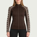 Newland womens Caelys Padded Full Zip in Brown - model front. AI-generated from supplied artwork.