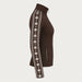 Newland womens Caelys Padded Full Zip in Brown - side. AI-generated from supplied artwork.