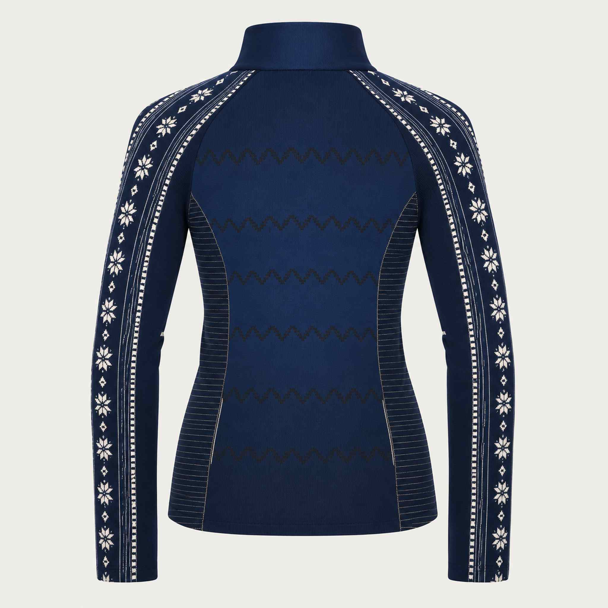 Newland womens Caelys Padded Full Zip in Navy - back. AI-generated from supplied artwork.