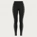 Newland womens Calith Leggings in Black - front. AI-generated from supplied artwork.