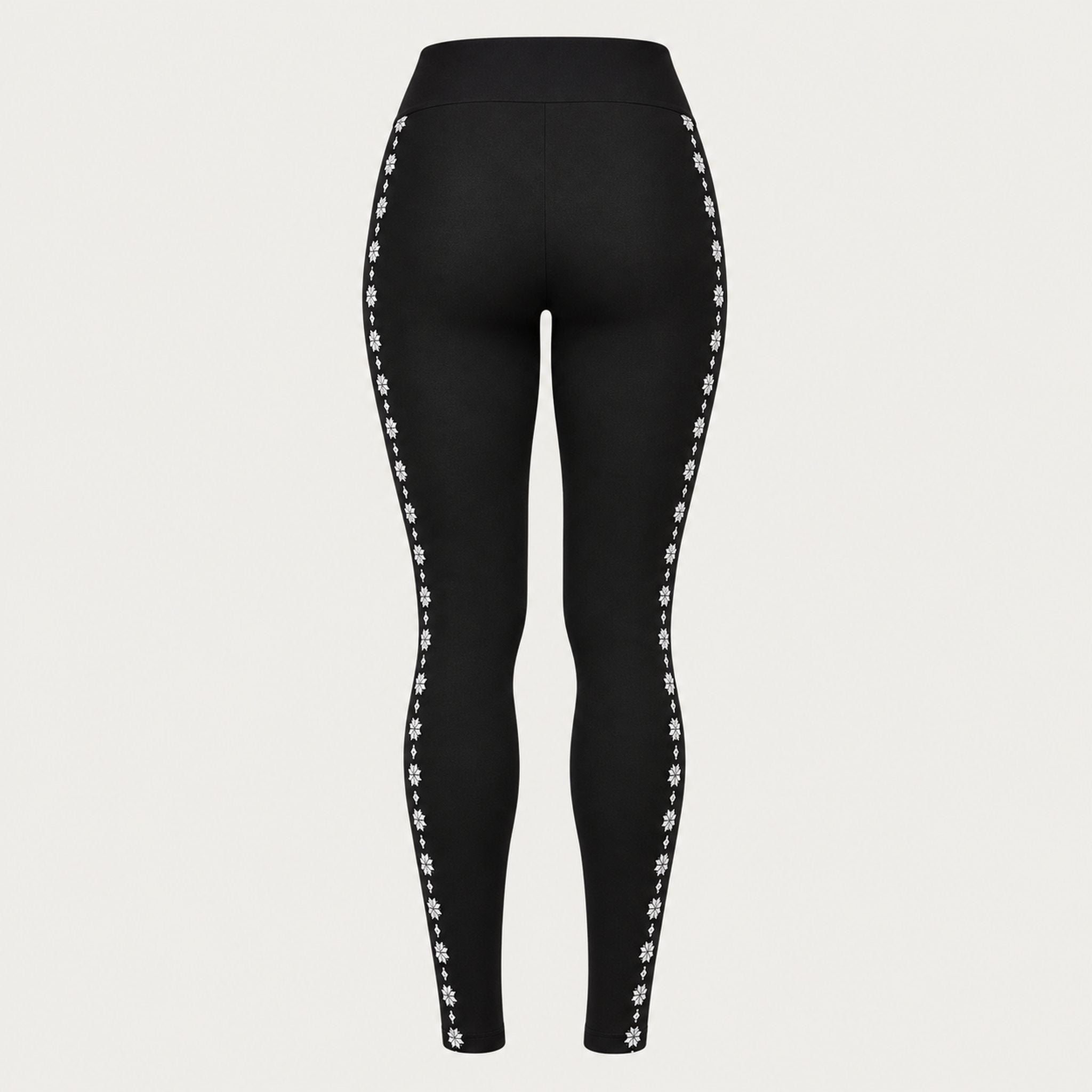 Newland womens Calith Leggings in Black - back. AI-generated from supplied artwork.