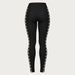 Newland womens Calith Leggings in Black - back. AI-generated from supplied artwork.