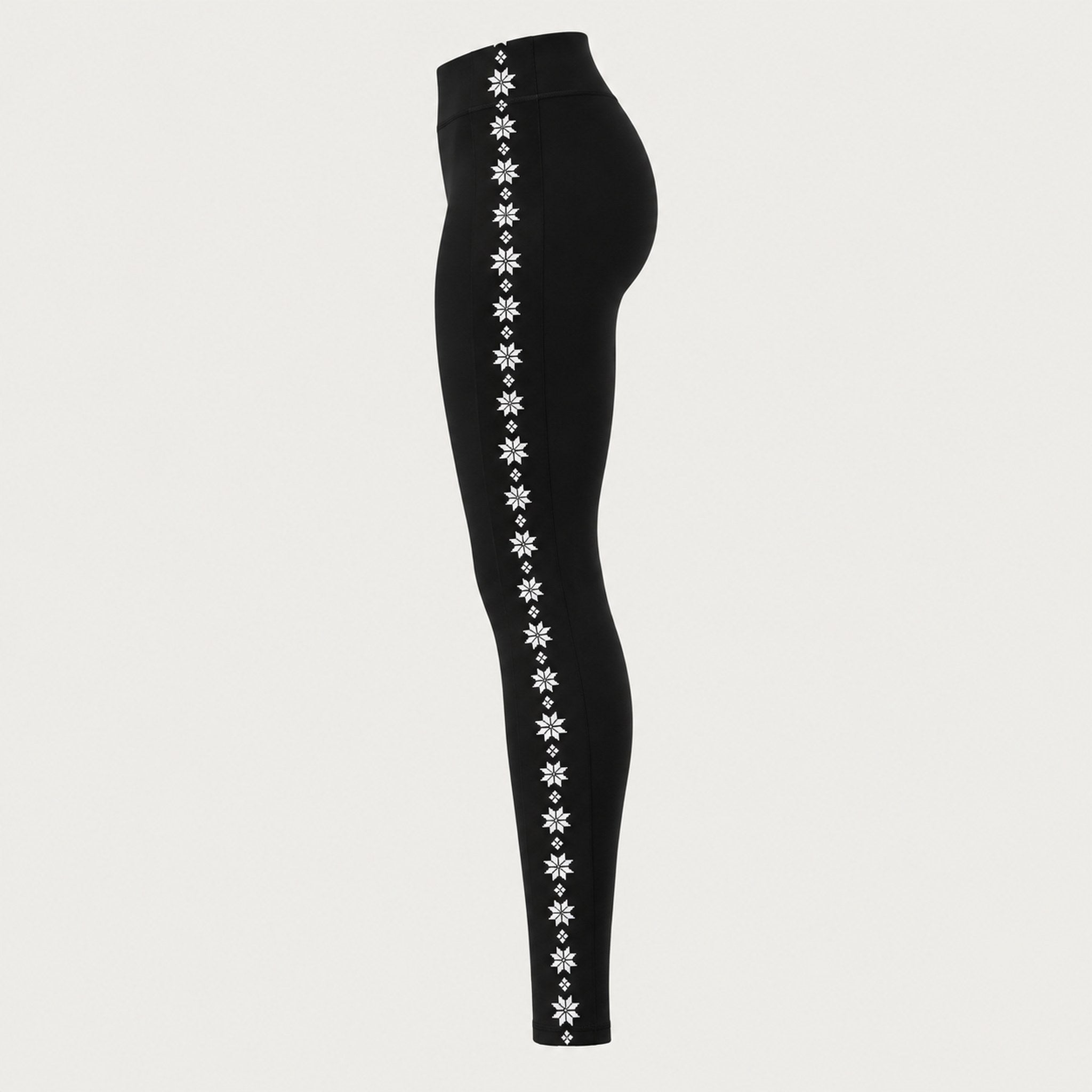 Newland womens Calith Leggings in Black - side. AI-generated from supplied artwork.