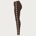Newland womens Calith Leggings in Brown - side. AI-generated from supplied artwork.