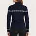 Newland womens Eirian Half Zip - model back. AI-generated from supplied artwork.