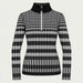 Newland womens Hikari Half Zip in Black - front. AI-generated from supplied artwork.