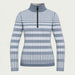 Newland womens Hikari Half Zip in Ice Grey - front. AI-generated from supplied artwork.
