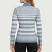 Newland womens Hikari Half Zip in Ice Grey - model back. AI-generated from supplied artwork.