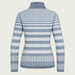 Newland womens Hikari Half Zip in Ice Grey - back. AI-generated from supplied artwork.