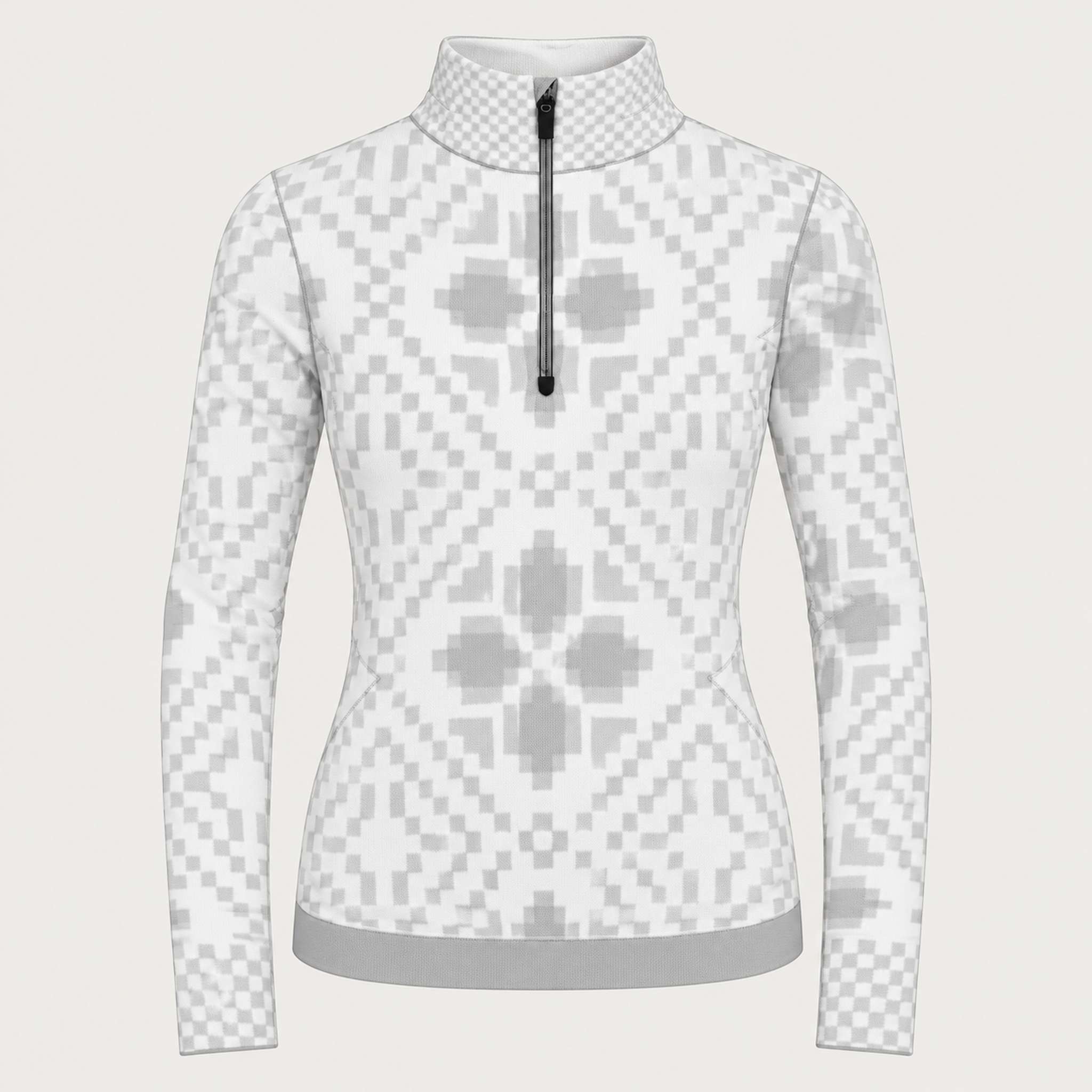 Newland womens Karina Half Zip - front. AI-generated from supplied artwork.