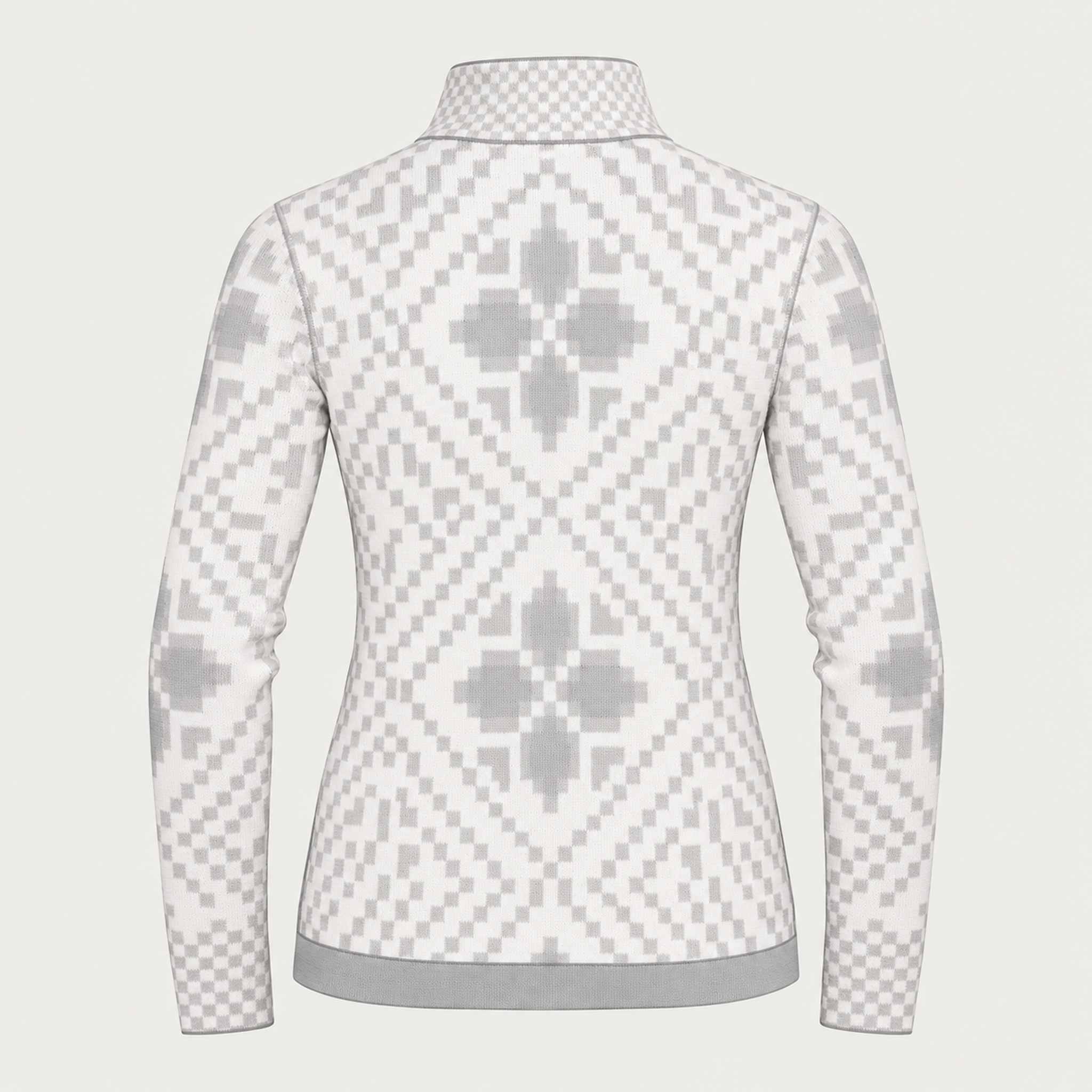 Newland womens Karina Half Zip - back. AI-generated from supplied artwork.
