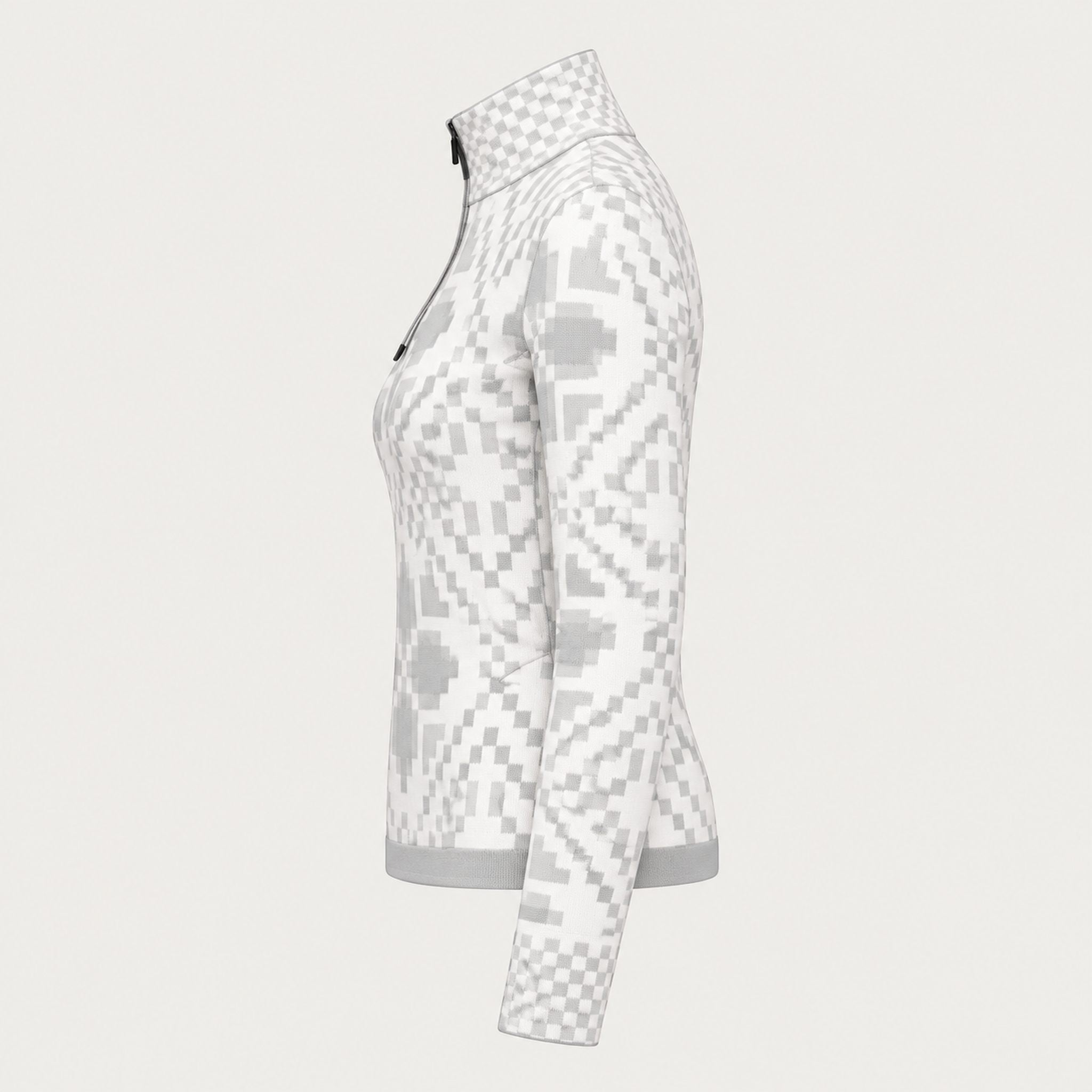 Newland womens Karina Half Zip - side. AI-generated from supplied artwork.