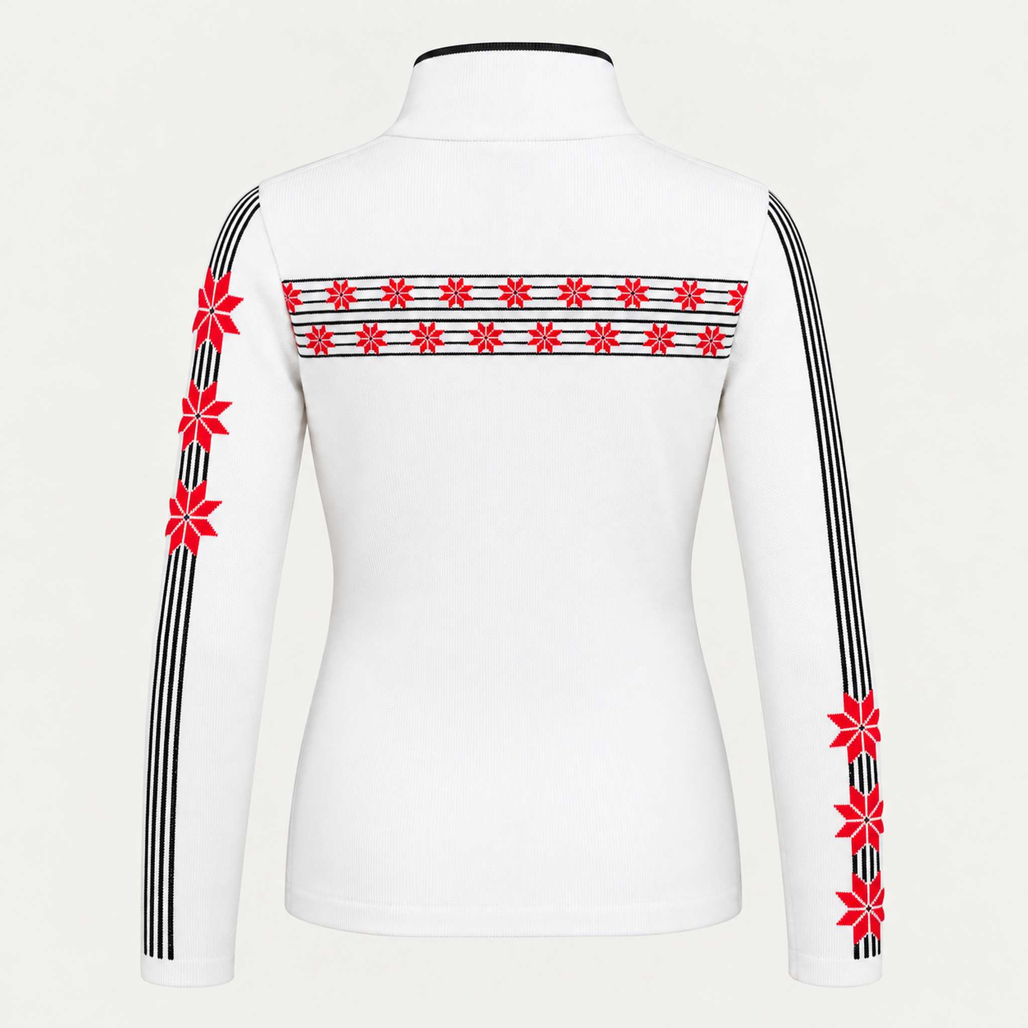 Newland womens Lumi Half Zip - back. AI-generated from supplied artwork.