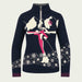 Newland womens Lysith Half Zip in Navy - front. AI-generated from supplied artwork.