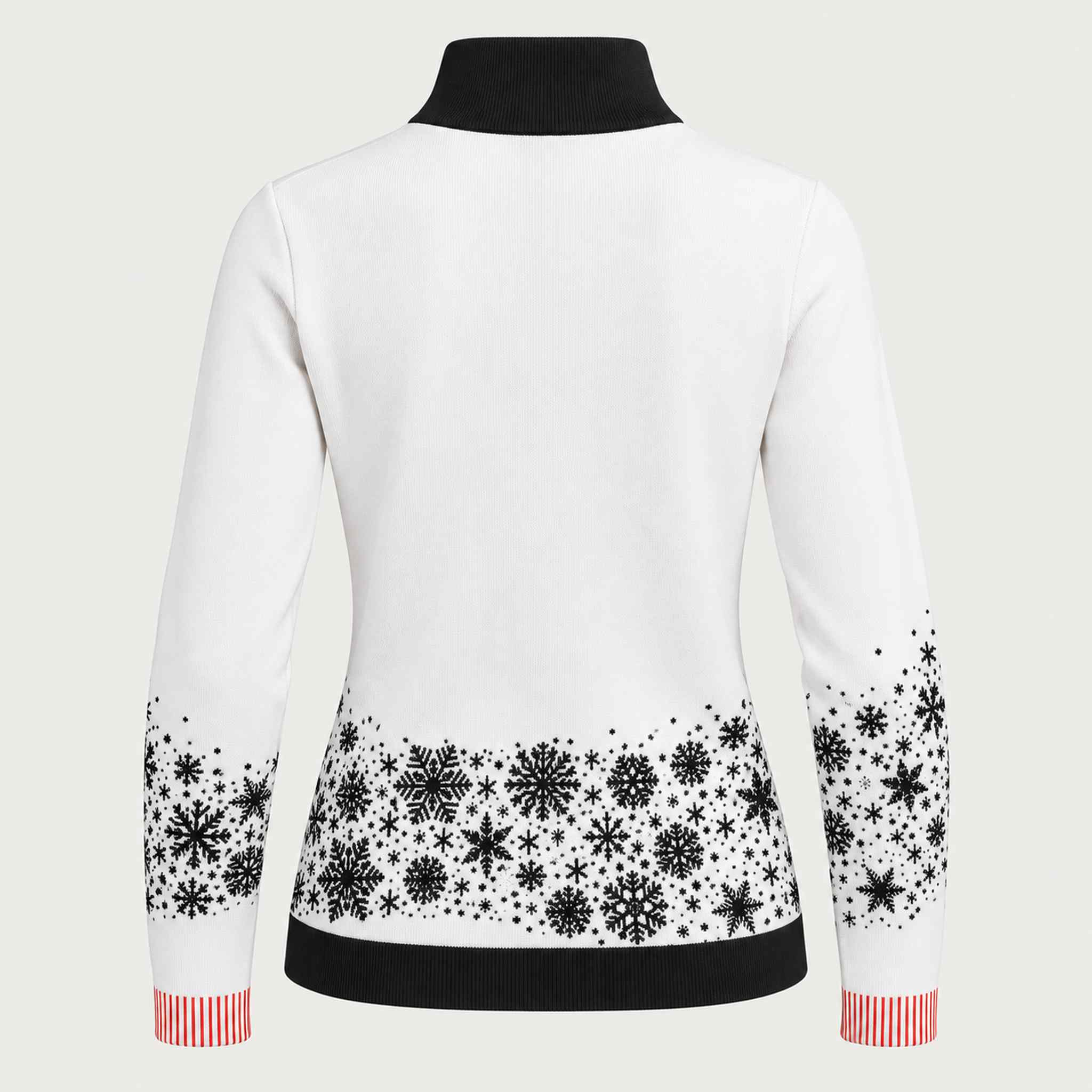 Newland womens Lysith Half Zip in White - back. AI-generated from supplied artwork.