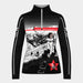 Newland womens Mys Half Zip in Black - front. AI-generated from supplied artwork.