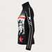 Newland womens Mys Half Zip in Black - side. AI-generated from supplied artwork.