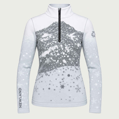 Newland womens Neige Half Zip - front. AI-generated from supplied artwork.
