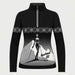 Newland womens Nivea Half Zip in Black - front. AI-generated from supplied artwork.