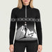 Newland womens Nivea Half Zip in Black - model front. AI-generated from supplied artwork.