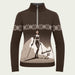 Newland womens Nivea Half Zip in Brown - front. AI-generated from supplied artwork.