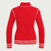 Newland womens Regina Half Zip Sweater in Red - back. AI-generated from supplied artwork.