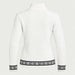 Newland womens Regina Half Zip Sweater in White - back. AI-generated from supplied artwork.