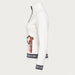 Newland womens Regina Half Zip Sweater in White - side. AI-generated from supplied artwork.