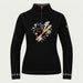 Newland womens Rhea Half Zip Sweater in Black - front. AI-generated from supplied artwork.