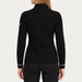 Newland womens Rhea Half Zip Sweater in Black - model back. AI-generated from supplied artwork.