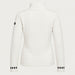 Newland womens Rhea Half Zip Sweater in White - back. AI-generated from supplied artwork.