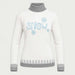 Newland womens Selene Turtleneck Sweater in White - front. AI-generated from supplied artwork.