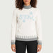 Newland womens Selene Turtleneck Sweater in White - model front. AI-generated from supplied artwork.